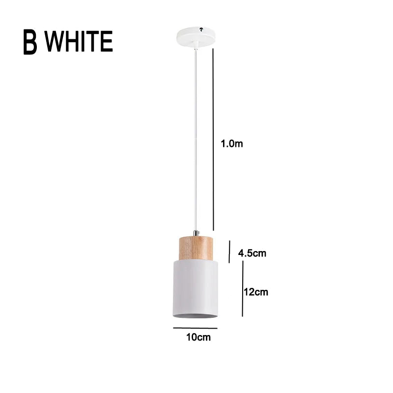 Junips | Nordic LED Pendant Lights Made of Metal and Wood - Modern Hanging Lamps for Dining Room and Kitchen