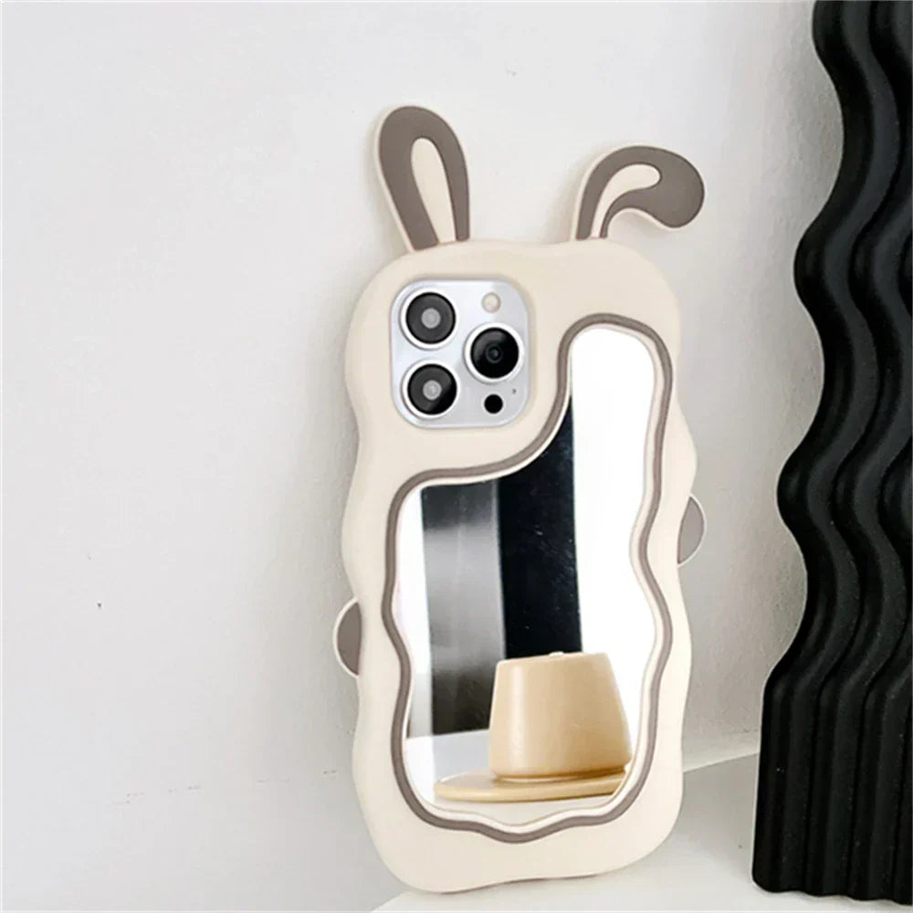 Junips | Rabbit Ear Make-Up Mirror iPhone Case