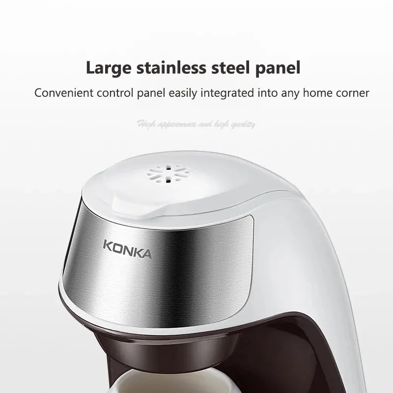 Junips | KONKA Coffee Machine 2 in 1, Tea and Coffee Powder, Multiple Drops, Cafeteria, Quick Heating, Office and Home, 220 V, Easy to Use