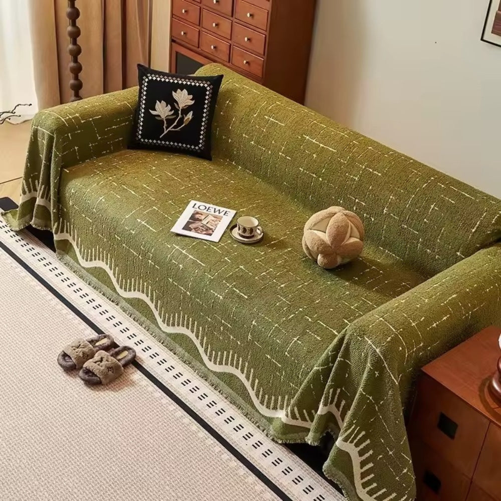 Junips | Serene Horizon Lines Sofa Cover