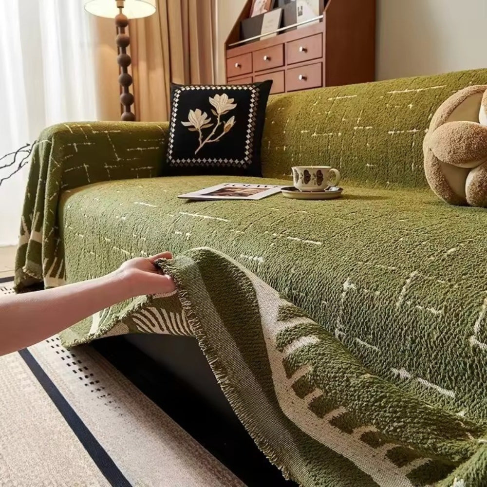 Junips | Serene Horizon Lines Sofa Cover