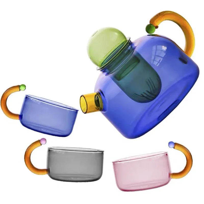 Junips | Vintage Colorful Glass Teapot