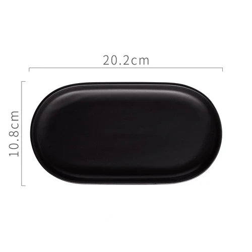 Junips | Nordic Ins Ceramic Marble Oval Tray Jewelry Storage Tray Accessories Soap Holder Golden Wave Bathroom Cup Bath Decoration