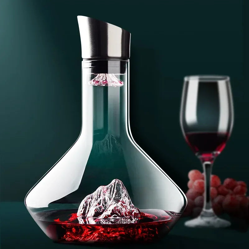 Junips | 1500ml Iceberg Decanter Creative lead-free crystal material luxury high-quality home red wine wine distributor decanter wine jug