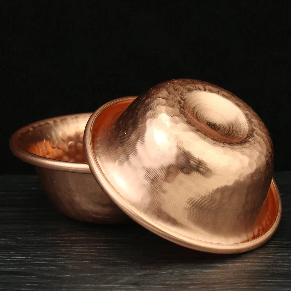 Junips | Nepalese pure copper water preparation bowl handmade hammer pattern holy water bowl for Buddha Buddhism accessories