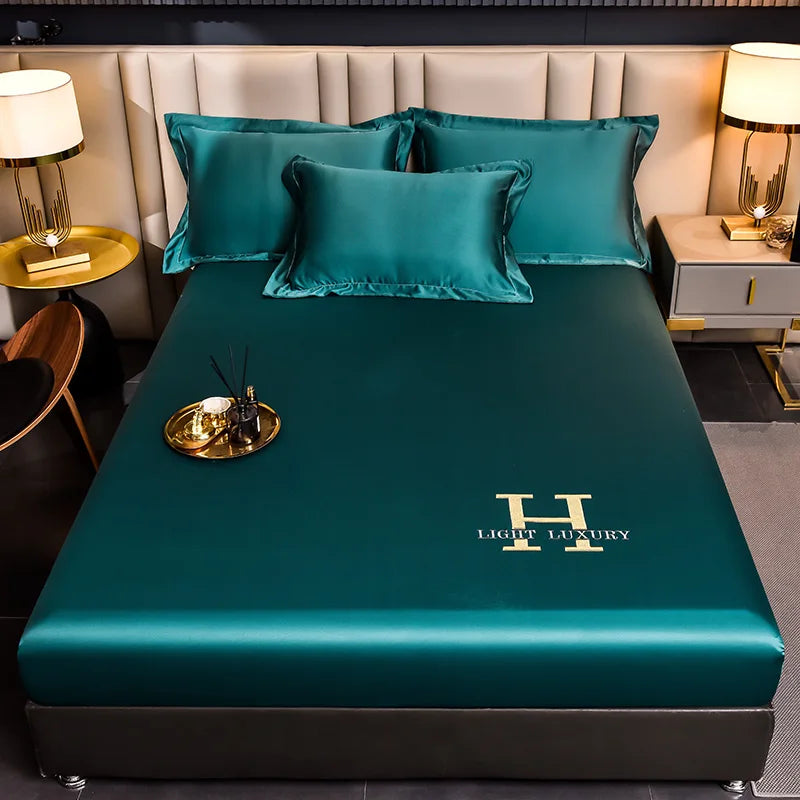 Junips | Solid Color Silk Bed Sheet
