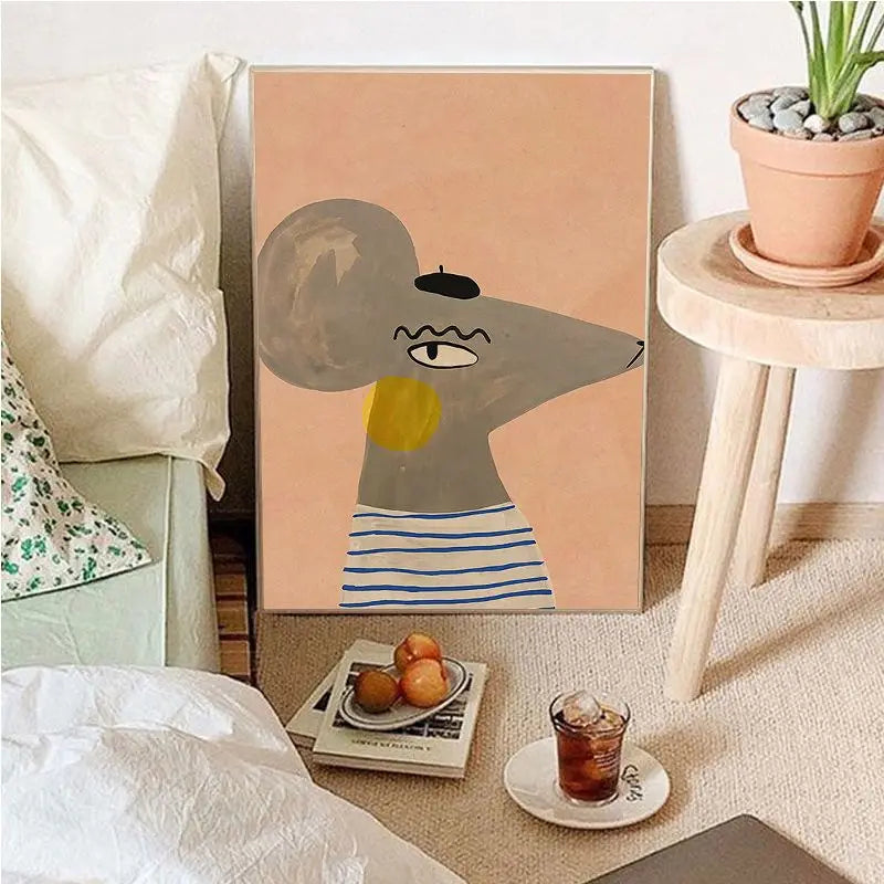 Junips | Vintage Cartoon Canvas Art