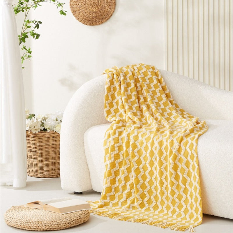 Junips | YELLOW BOHO CHECK PATTERN