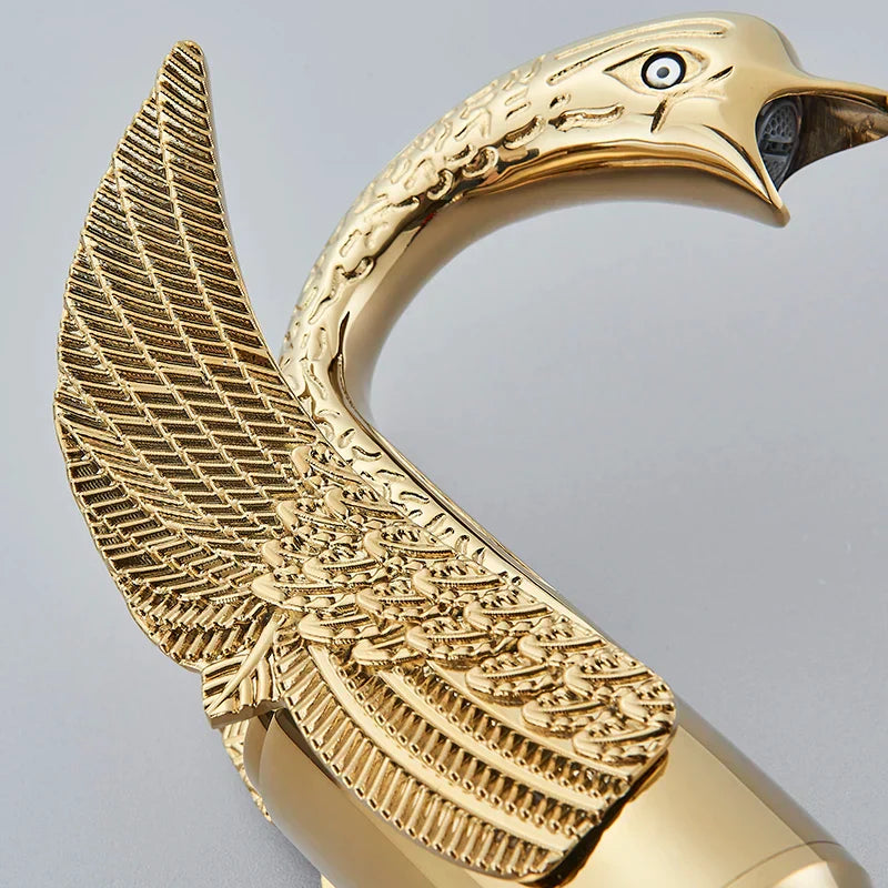 Junips | Swan Single Handle Golden Basin Faucet