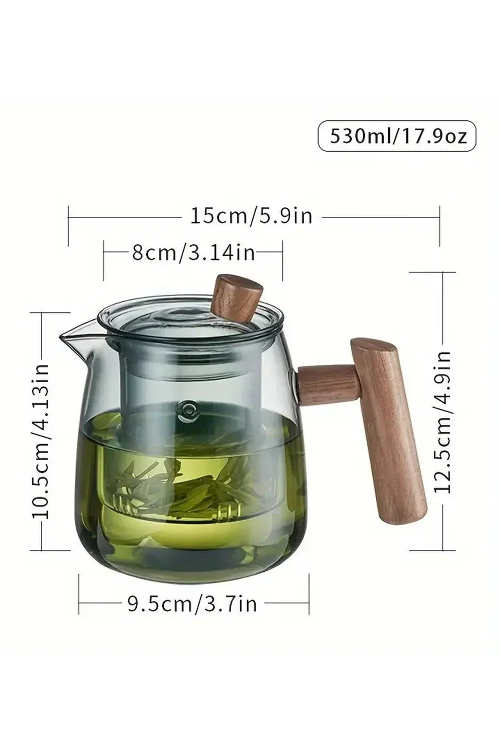 Junips | Wood Handle Glass Teapot