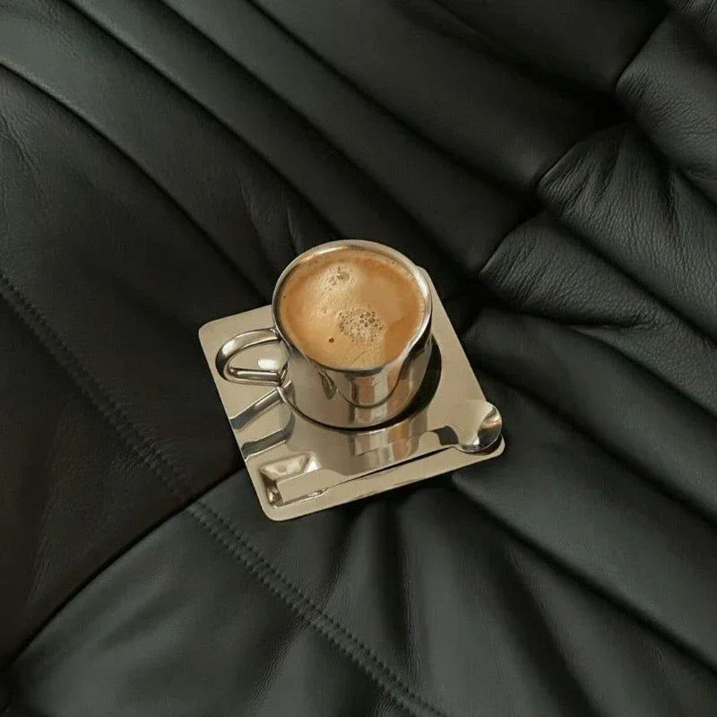 Junips | Stainless Steel Coffee Cup and Tray