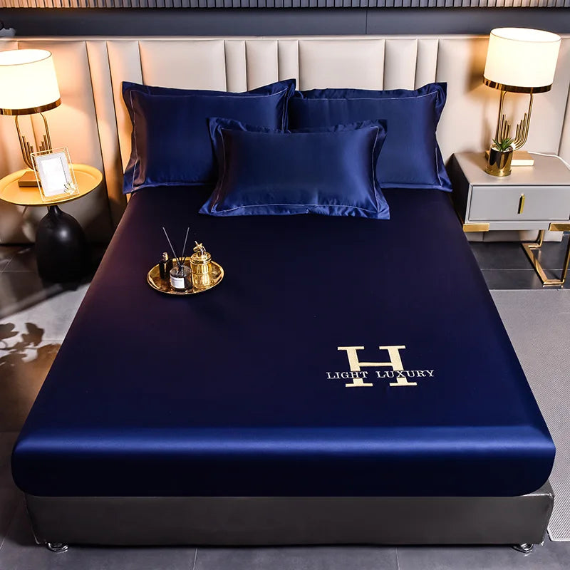 Junips | Solid Color Silk Bed Sheet