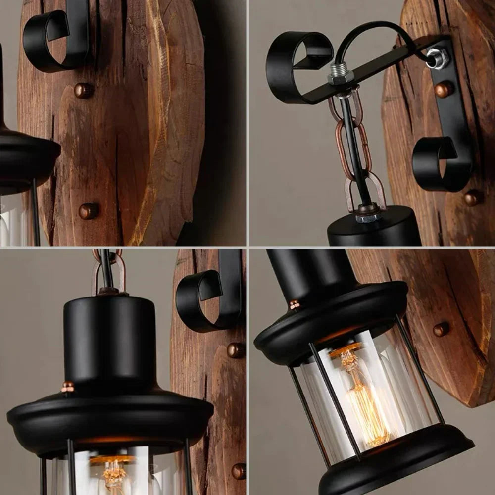 Junips | Retro Lantern Lamp Industrial Lantern Wall Light
