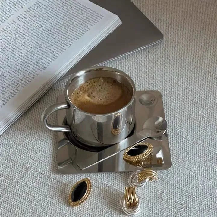 Junips | Stainless Steel Coffee Cup and Tray