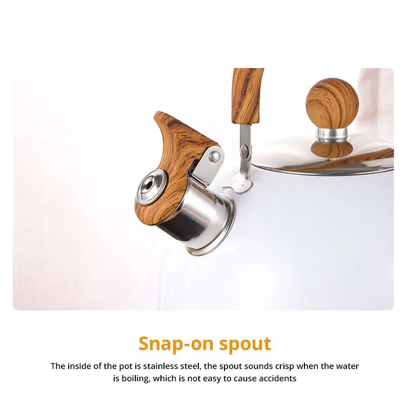 Junips | 1 piece 2.5/3 l liter kettle made of stainless steel, thickened kettle, gas induction stove, universal kettle, kettle
