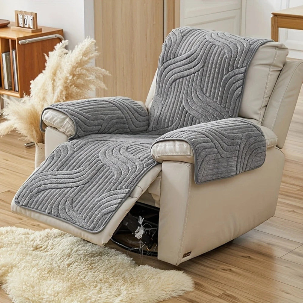 Junips | Silven Plush Thickened Anti-Slip Recliner Sofa Cover