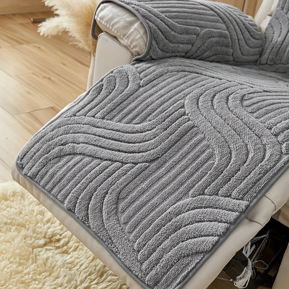 Junips | Silven Plush Thickened Anti-Slip Recliner Sofa Cover