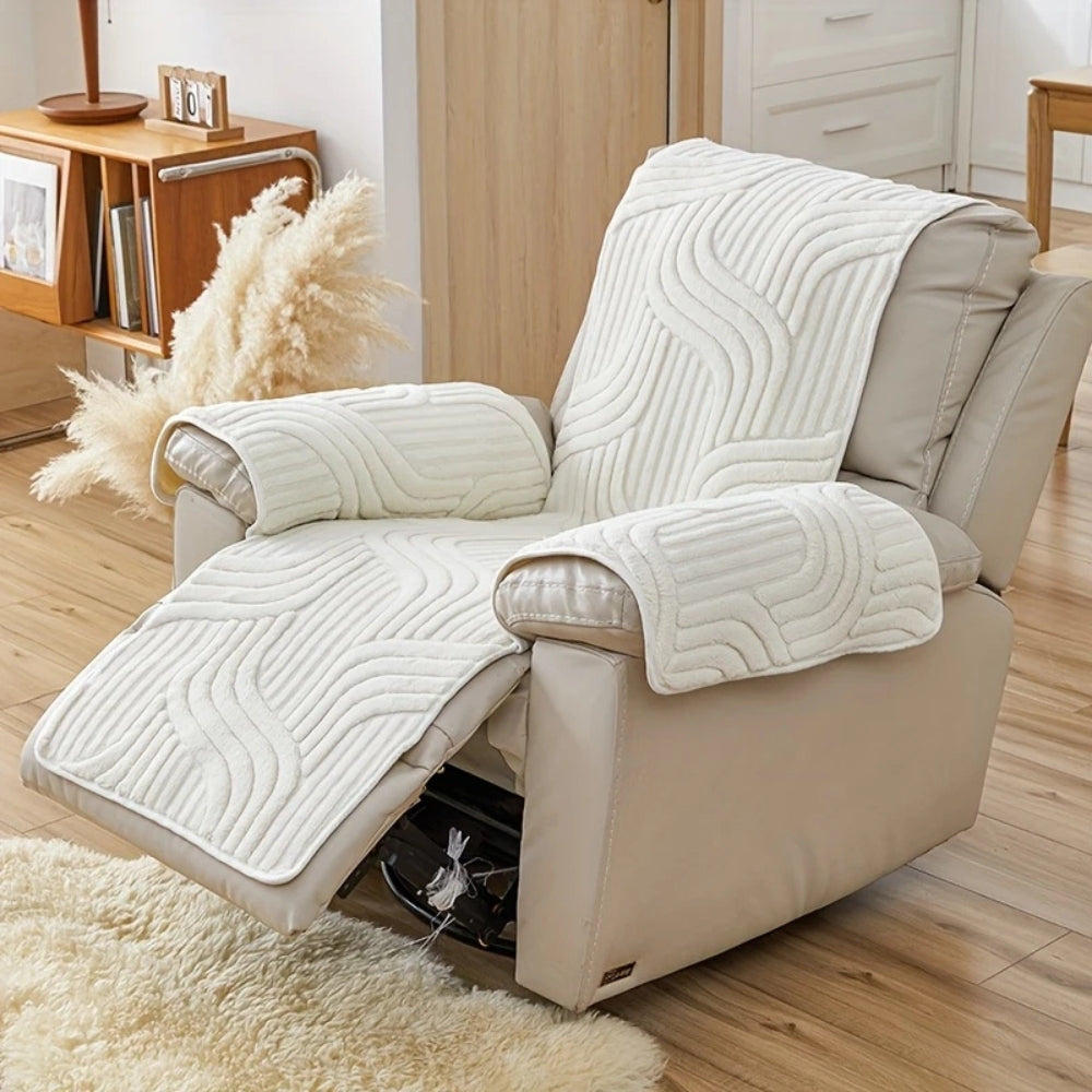 Junips | Silven Plush Thickened Anti-Slip Recliner Sofa Cover