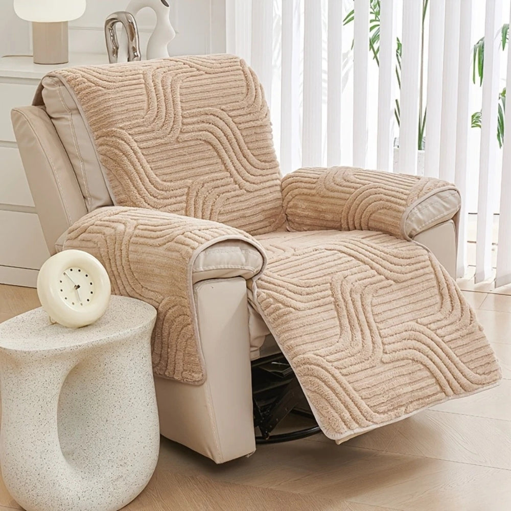 Junips | Silven Plush Thickened Anti-Slip Recliner Sofa Cover
