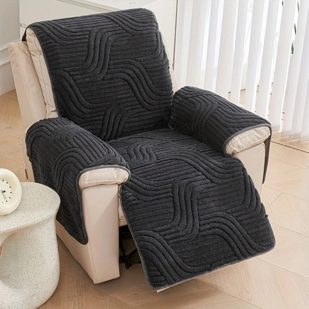 Junips | Silven Plush Thickened Anti-Slip Recliner Sofa Cover