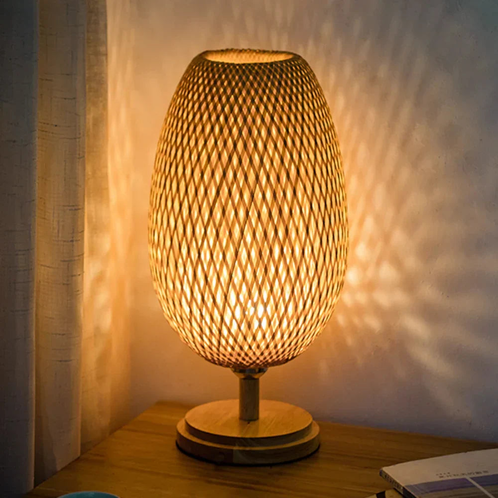 Junips | Rattan lamp - Stepless dimmable basket lamp for bedroom and living room decoration