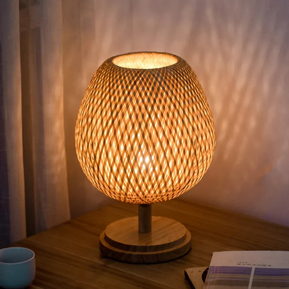 Junips | Rattan lamp - Stepless dimmable basket lamp for bedroom and living room decoration