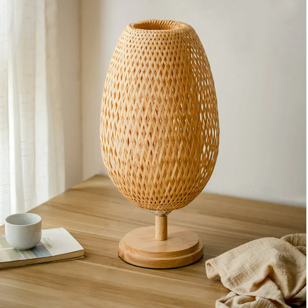 Junips | Rattan lamp - Stepless dimmable basket lamp for bedroom and living room decoration