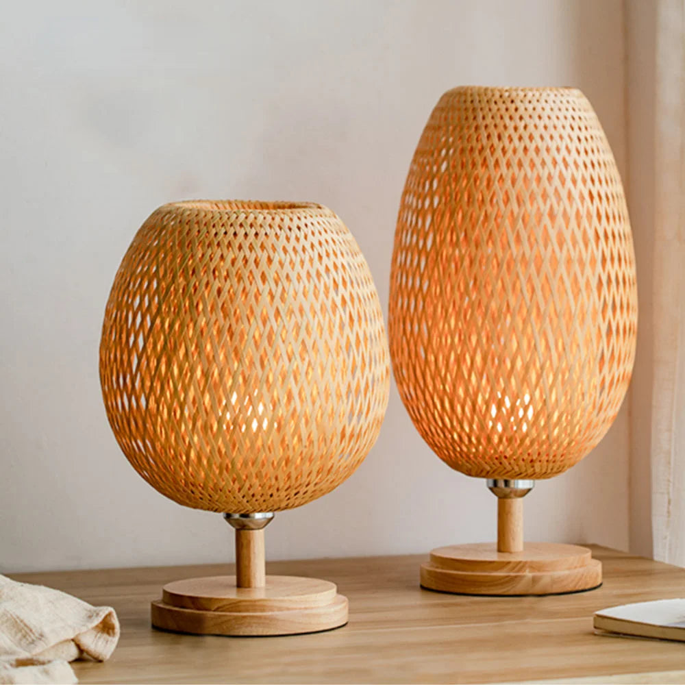 Junips | Rattan lamp - Stepless dimmable basket lamp for bedroom and living room decoration