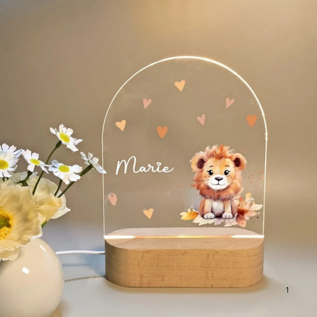 Junips | Personal Night Light with Name – Soft Warm LED Lighting for Children