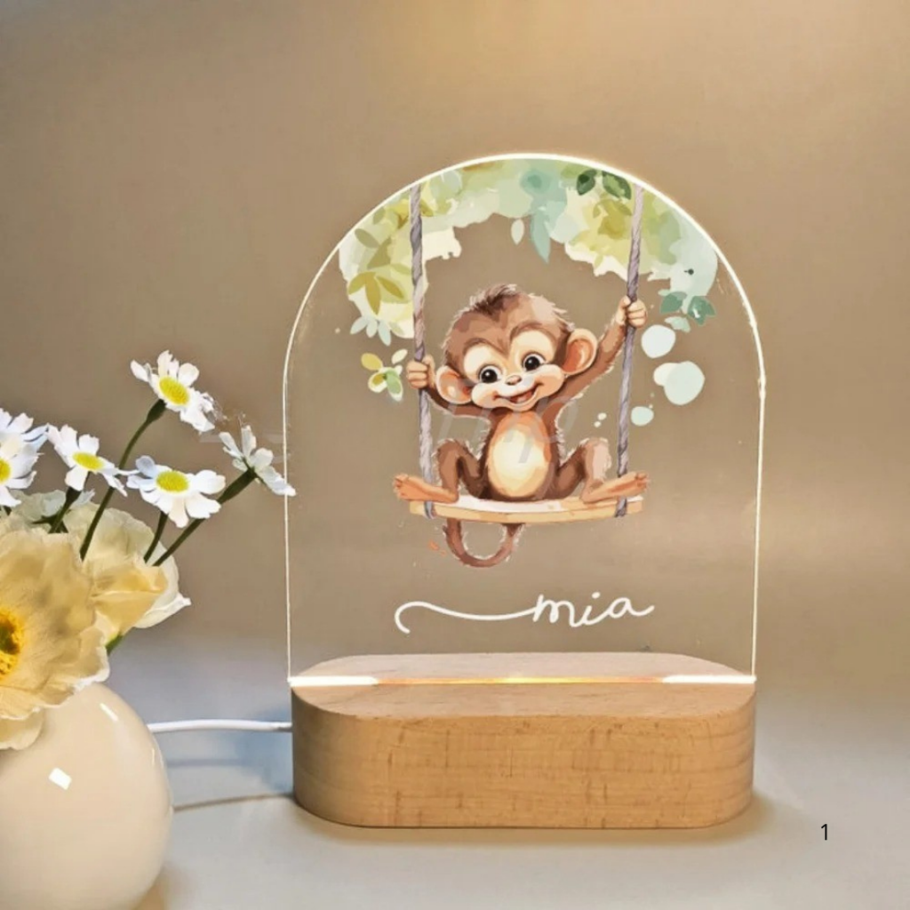 Junips | Personal Night Light with Name – Soft Warm LED Lighting for Children
