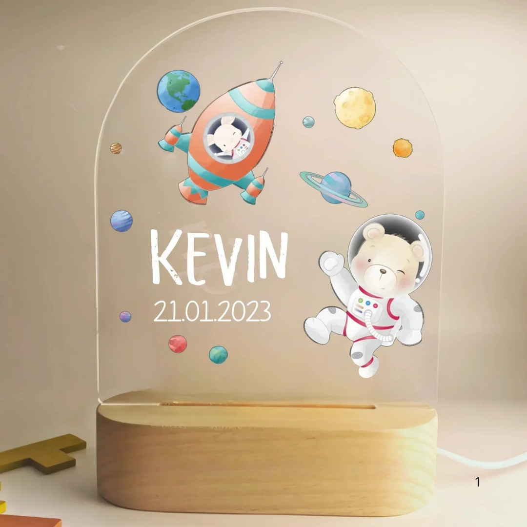 Junips | Personal Night Light with Name – Soft Warm LED Lighting for Children