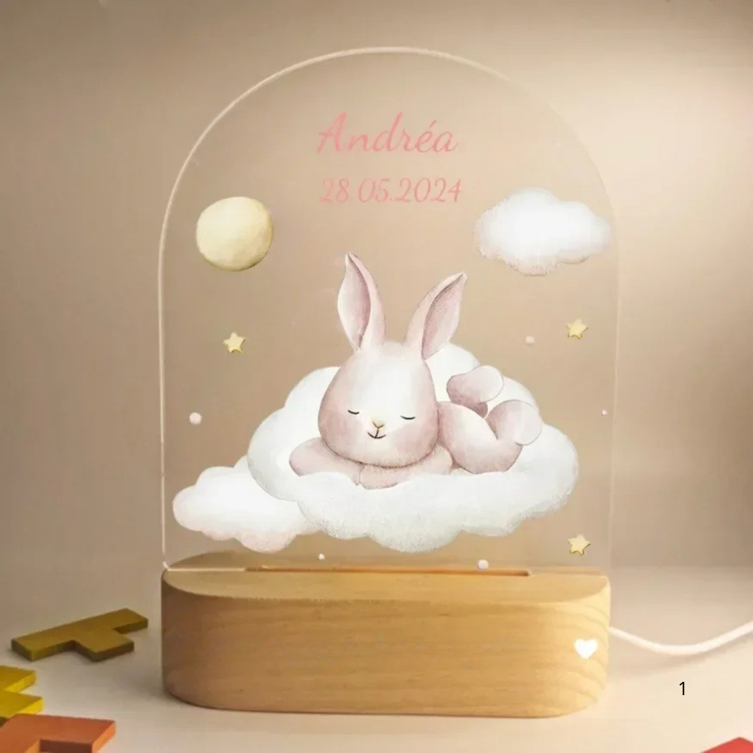 Junips | Personal Night Light with Name – Soft Warm LED Lighting for Children