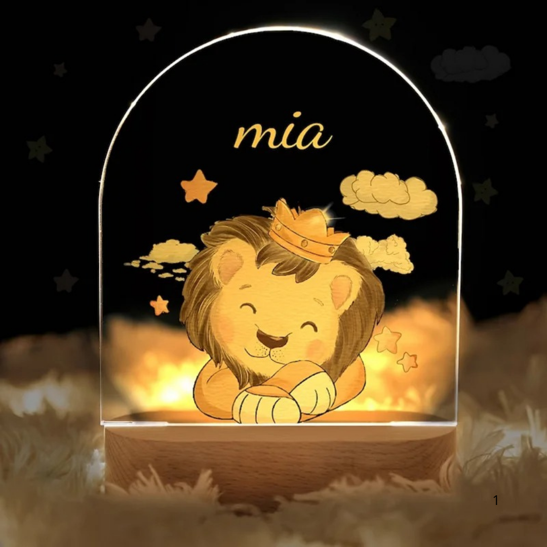 Junips | Personal Night Light with Name – Soft Warm LED Lighting for Children