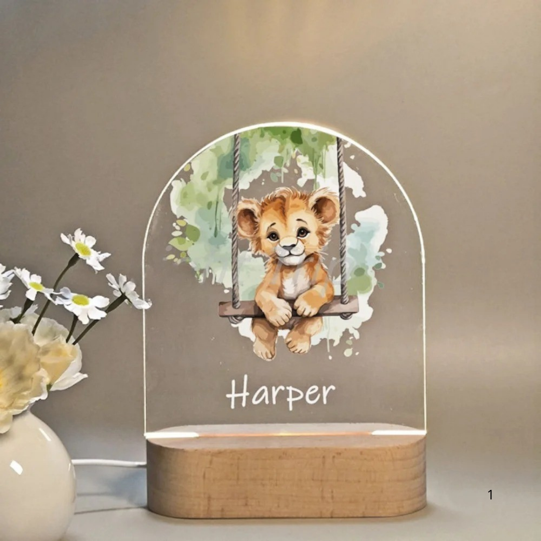 Junips | Personal Night Light with Name – Soft Warm LED Lighting for Children