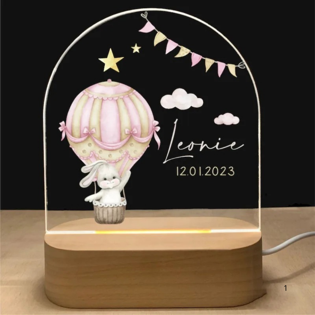 Junips | Personal Night Light with Name – Soft Warm LED Lighting for Children