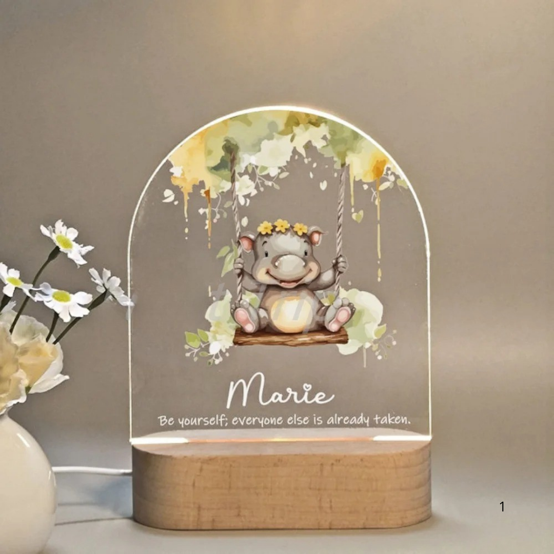 Junips | Personal Night Light with Name – Soft Warm LED Lighting for Children