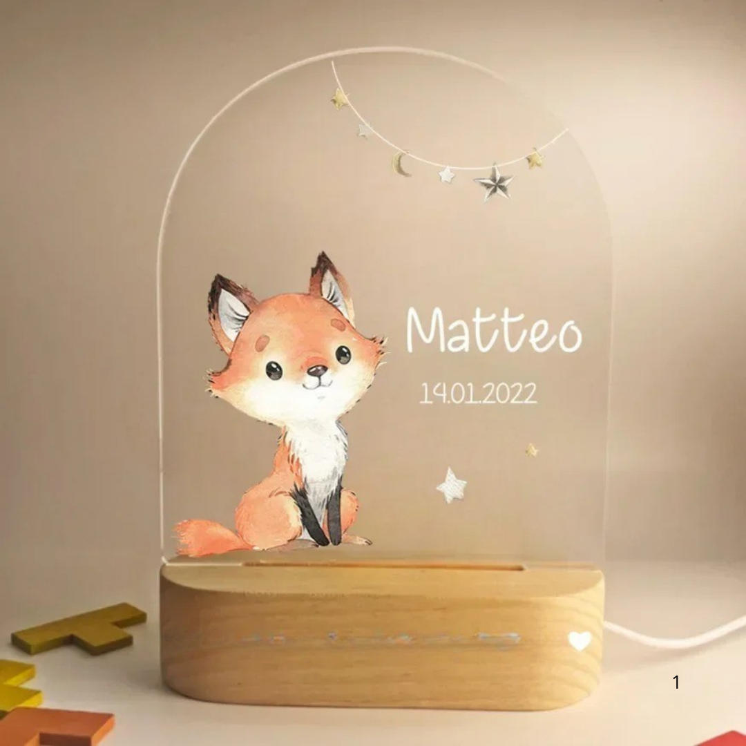 Junips | Personal Night Light with Name – Soft Warm LED Lighting for Children