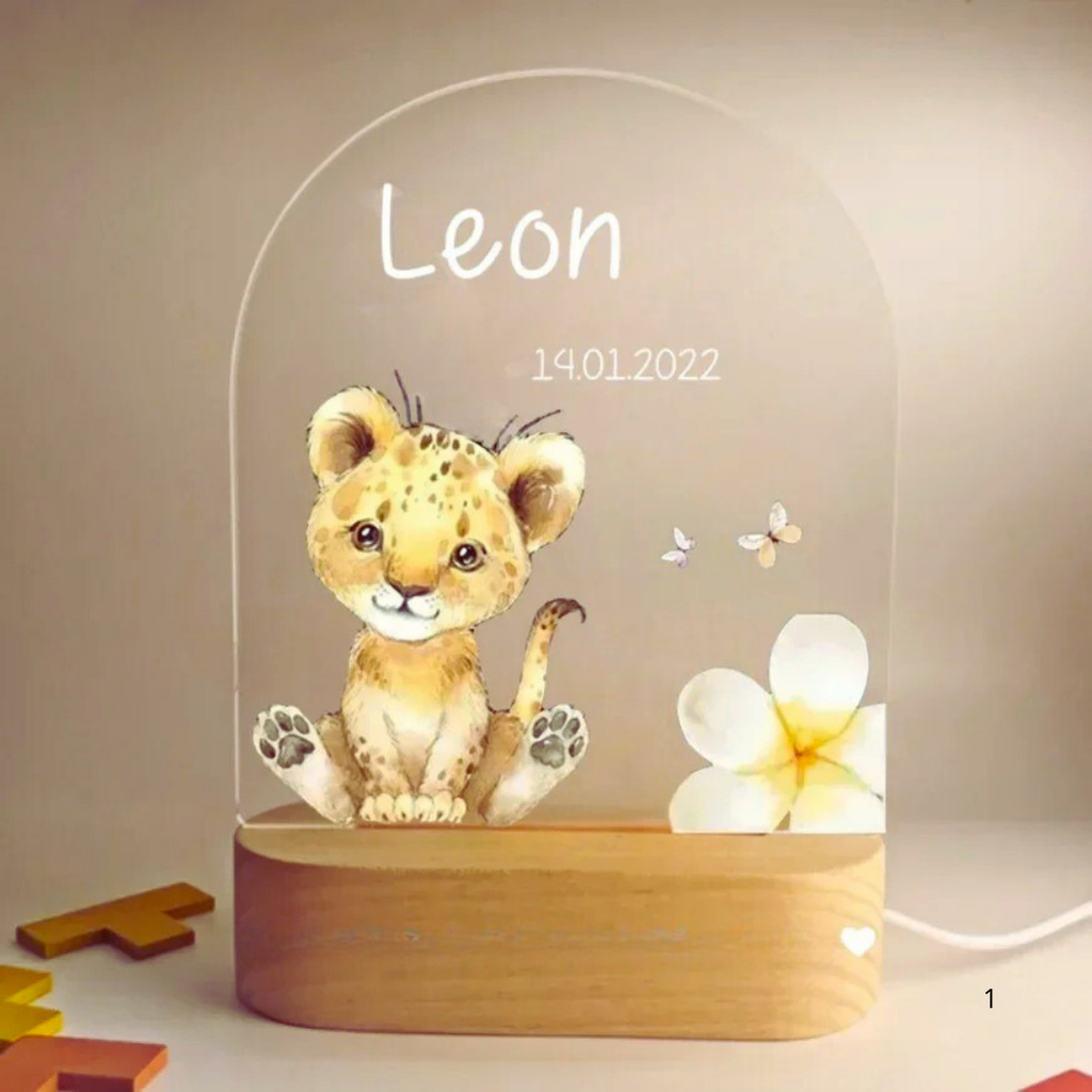 Junips | Personal Night Light with Name – Soft Warm LED Lighting for Children