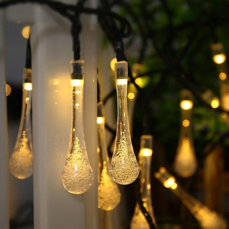 Junips | Solar Water Droplet String Lights