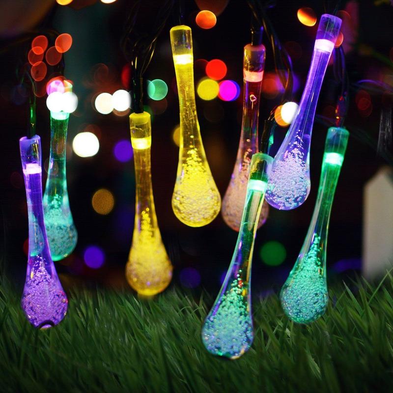Junips | Solar Water Droplet String Lights