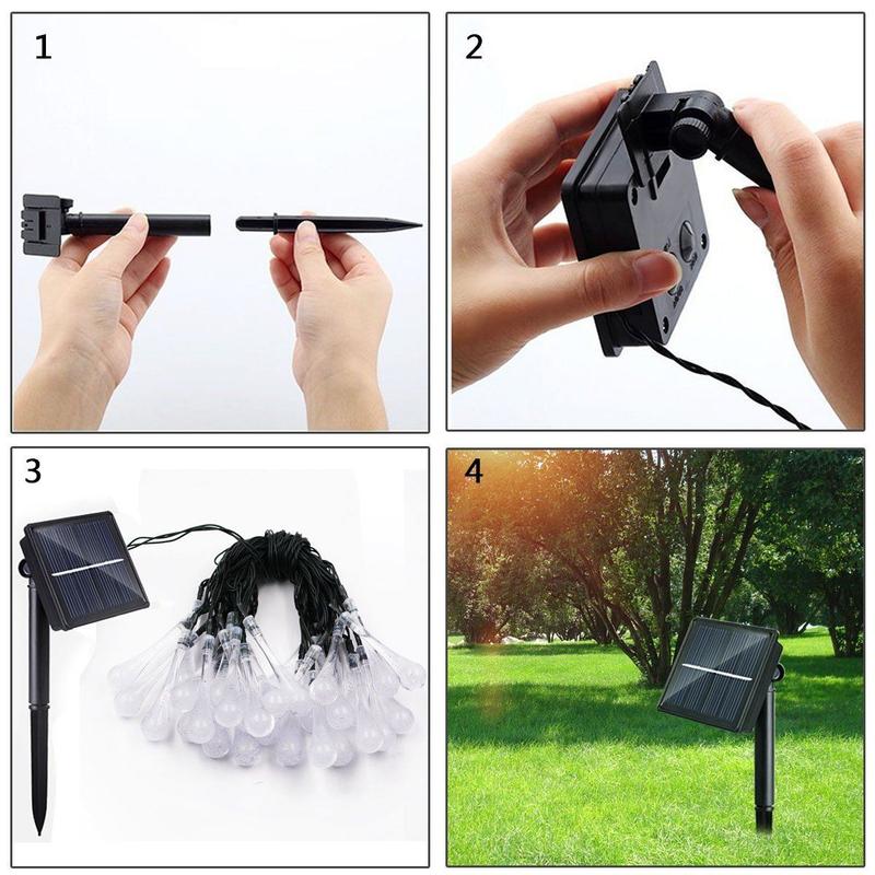 Junips | Solar Water Droplet String Lights