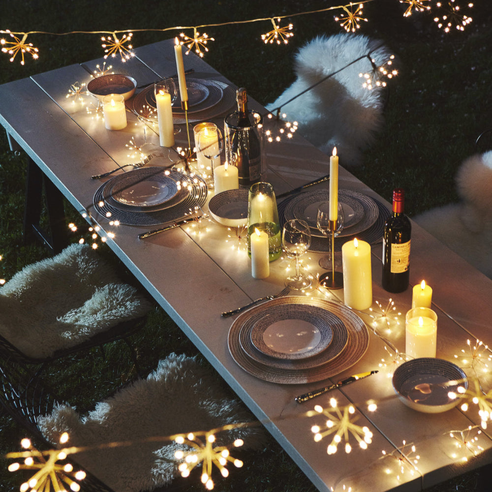Junips | Starburra – Copper Starburst String Lights with Warm White LEDs for Indoor & Outdoor Decoration