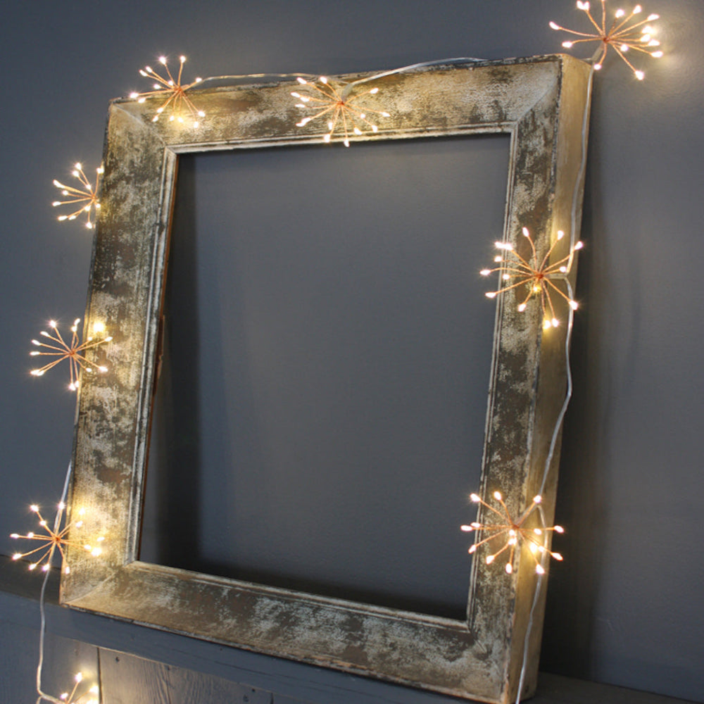 Junips | Starburra – Copper Starburst String Lights with Warm White LEDs for Indoor & Outdoor Decoration
