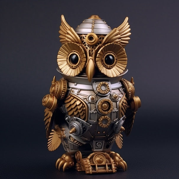 Junips | Steampunk Owl Resin Artwork Decoration Home Indoor and Outdoor Garden Door Decoration Halloween Decoration Accessories