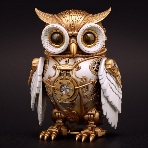Junips | Steampunk Owl Resin Artwork Decoration Home Indoor and Outdoor Garden Door Decoration Halloween Decoration Accessories