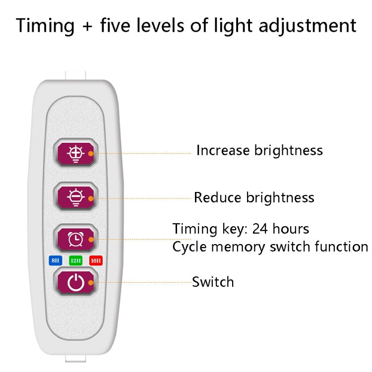 Junips | LED Plant Growth Lamp Full Spectrum Intelligent Timer Indoor Fill Light Ring Plant Lamp, Power: One Head (Sunshine)