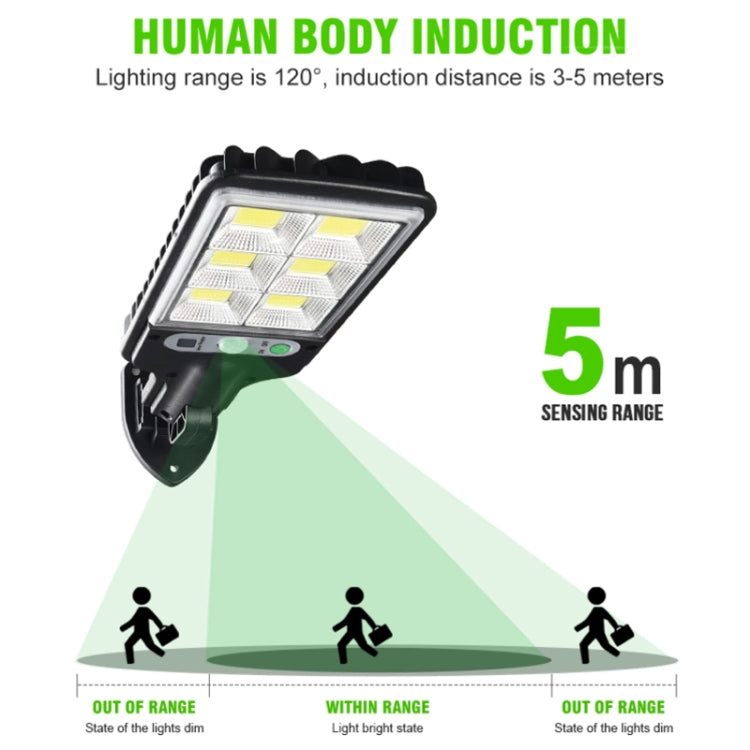 Junips | Solar Street Lighting LED Body Detection Garden Light, Specification: 616B-72 COB with Remote Control