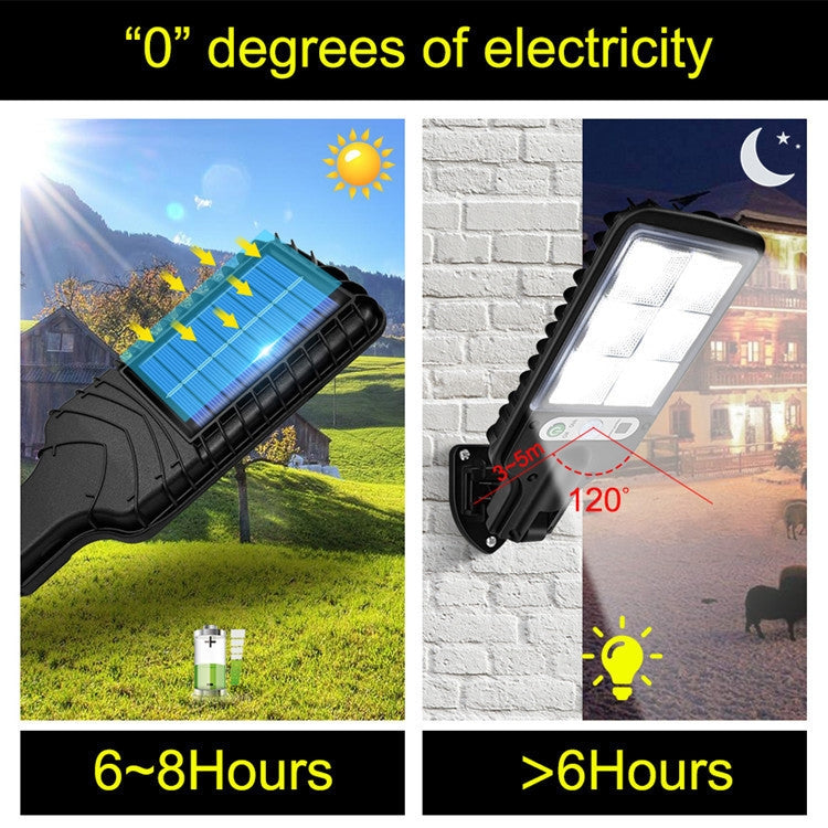 Junips | Solar Street Lighting LED Body Detection Garden Light, Specification: 616B-72 COB with Remote Control