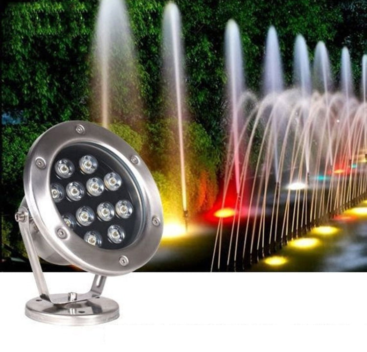 Junips | LED Underwater Light Pool Fish Pond Fountain Waterproof Landscape Light 24W (Warm White)