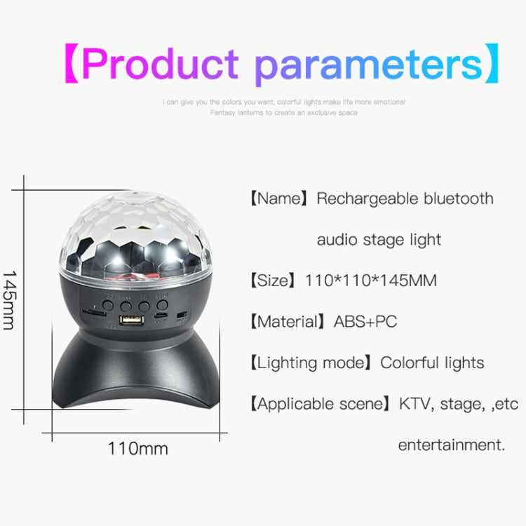 Junips | Home LED Magic Ball Lights Bounce Ambient Lamps Room Sound Lights Balls, Color: Charging Model Black (RGB Colored 5W)